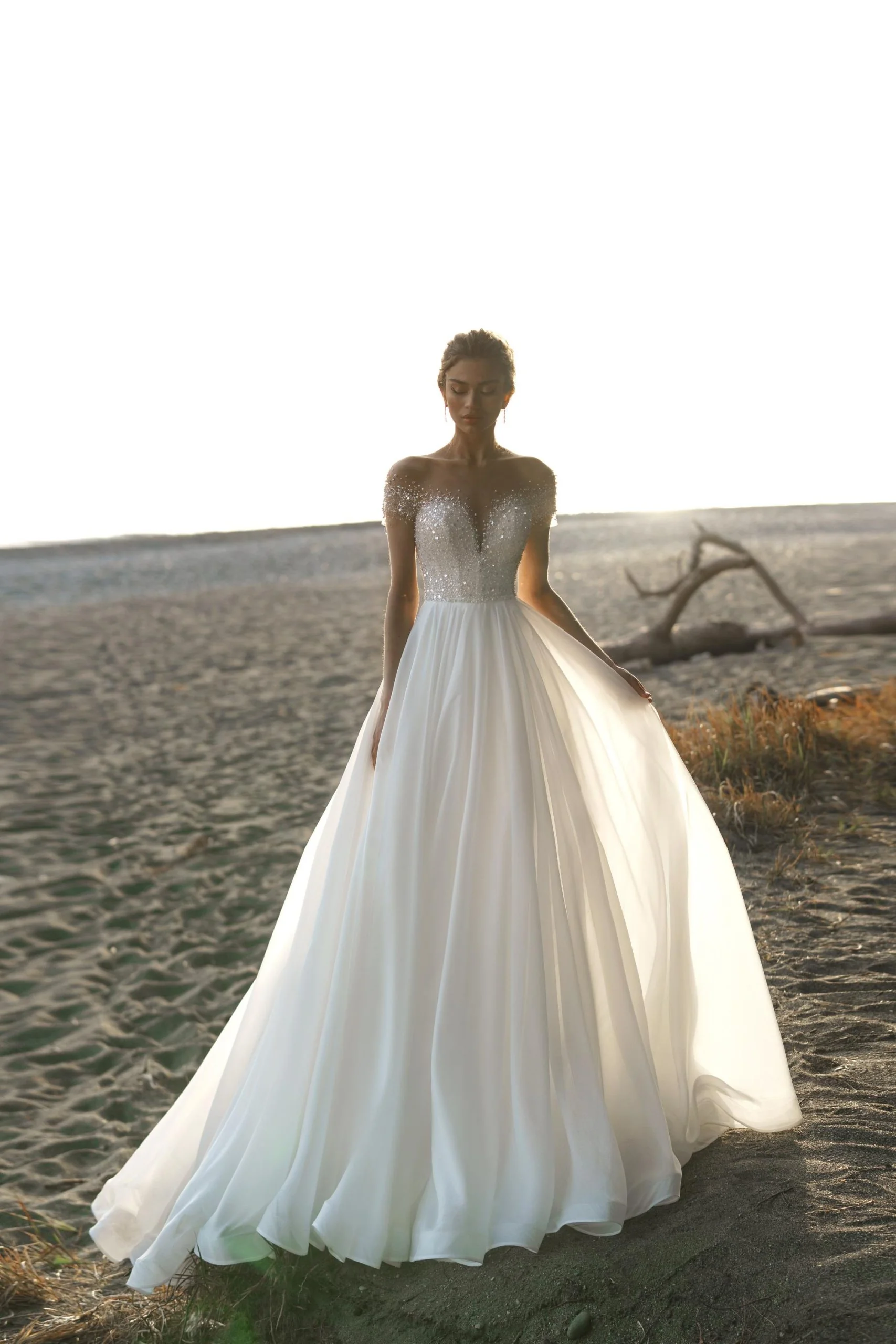 Robe de mariée Leeves détail — Collection Natalia Romanova — Boutique Carlota Bourg-en-Bresse