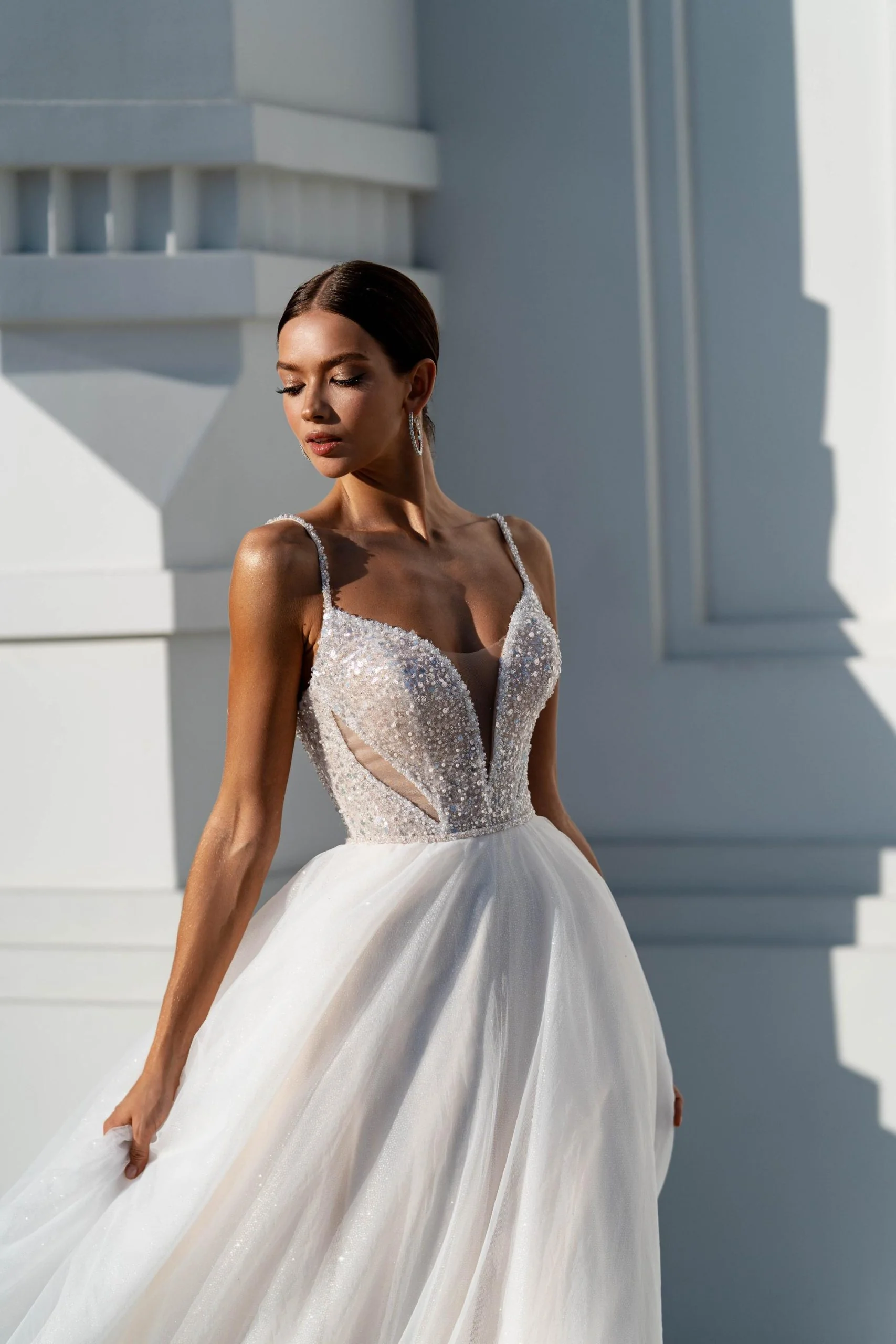 Robe de mariée Rose détail — Collection Natalia Romanova — Boutique Carlota Bourg-en-Bresse